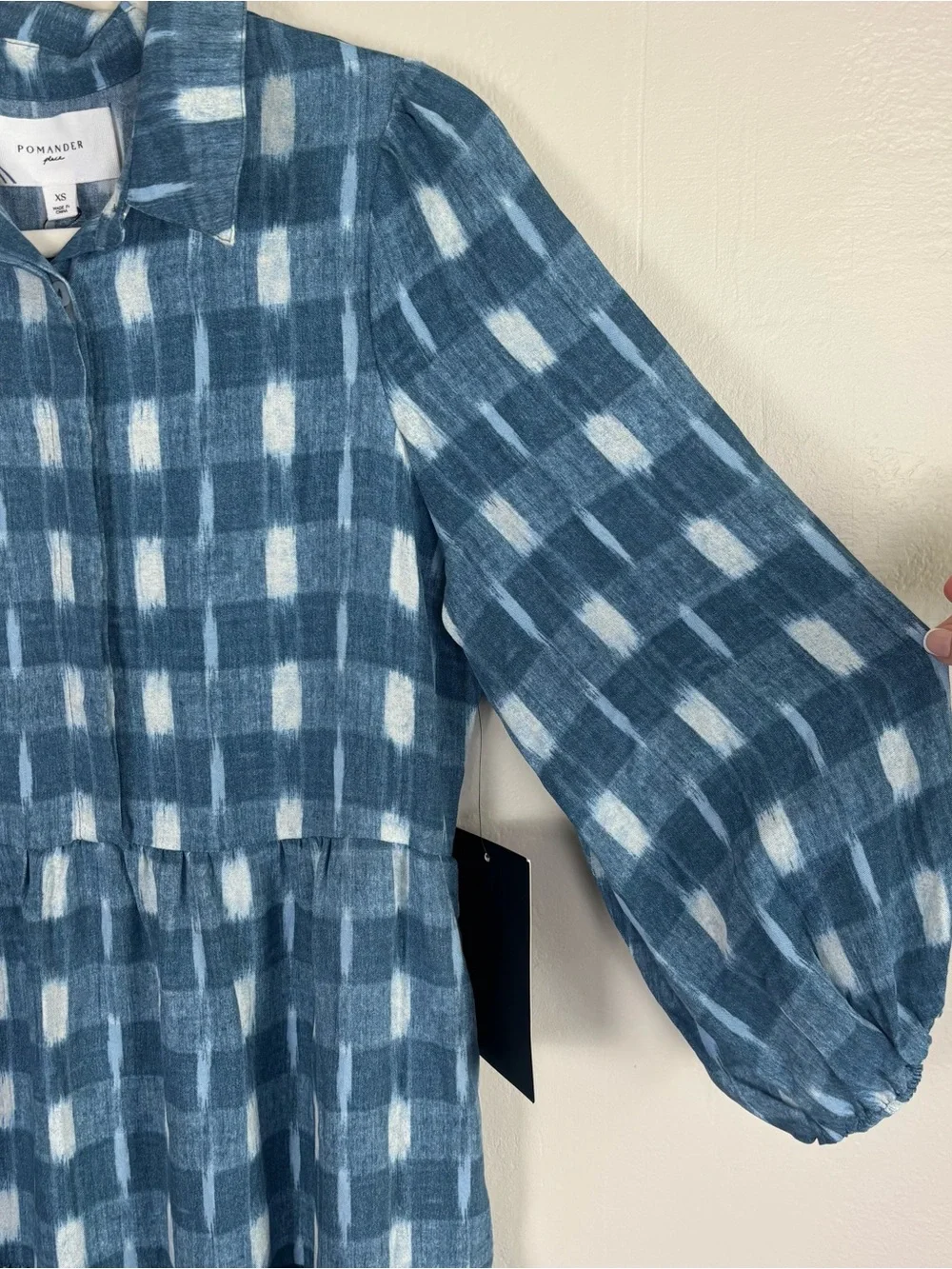 Tuckernuck Pomander Place Blue Ikat Mabel Tiered Maxi Dress Women’s Size XS NWT - Picture 5 of 11